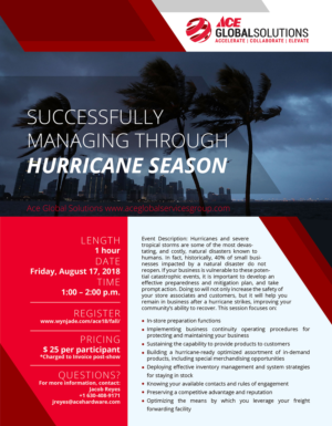 Successfully Managing through a Hurricane Training Event | Diseño de Flyer por Pinky 