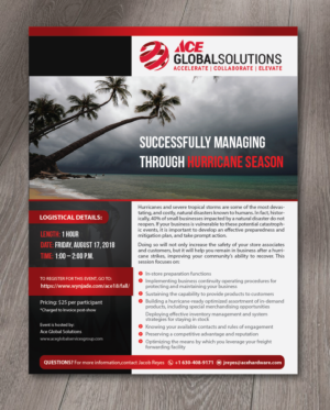 Successfully Managing through a Hurricane Training Event | Design de Flyer par alex989