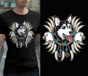 A Husky/Dreamcatcher Design