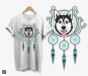 A Husky/Dreamcatcher Design | Diseño de Camiseta por Barney Stinson