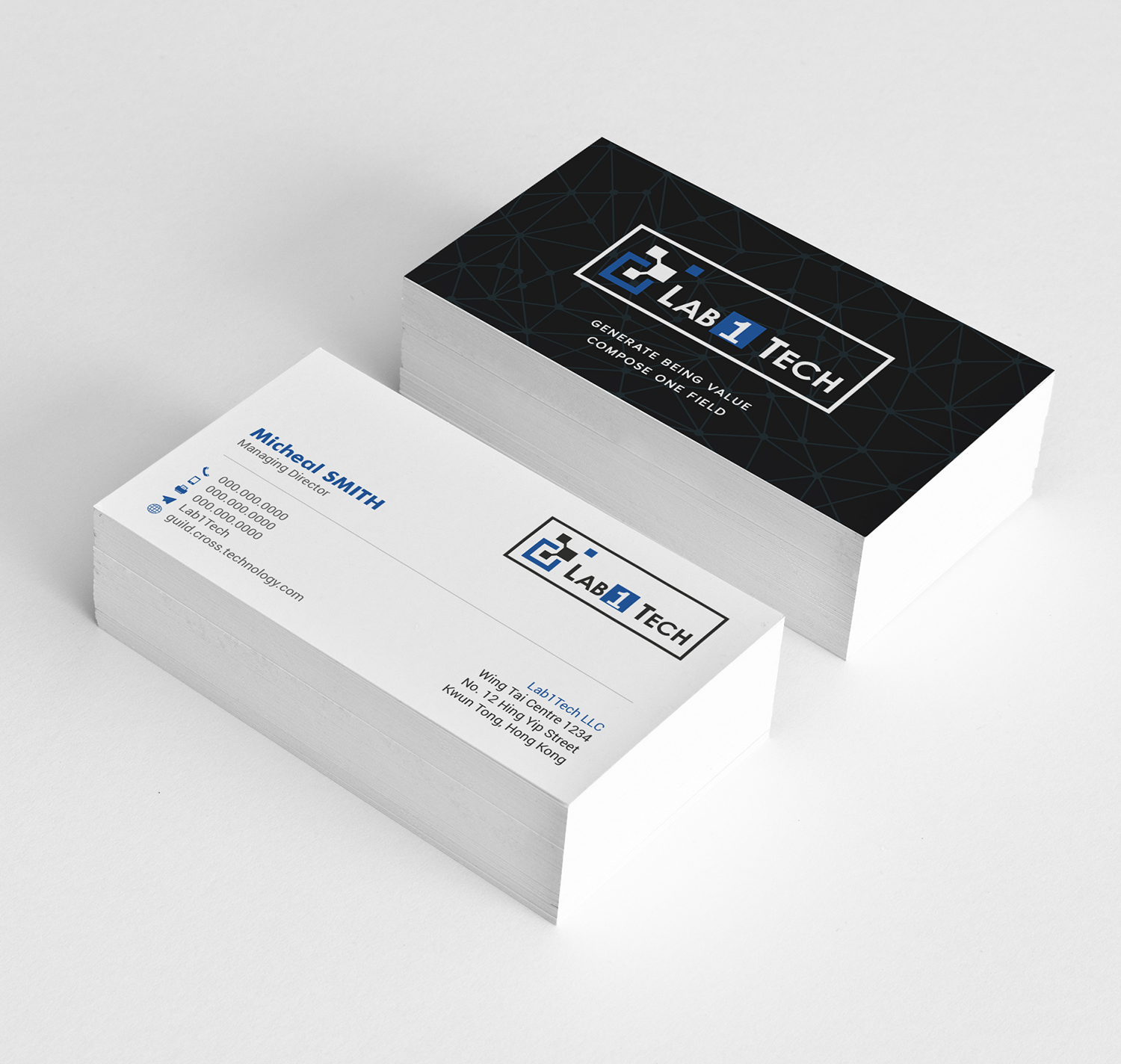 Design de Carte de Visite par Tilt pour Lab1 Tech Limited | Design #18983831