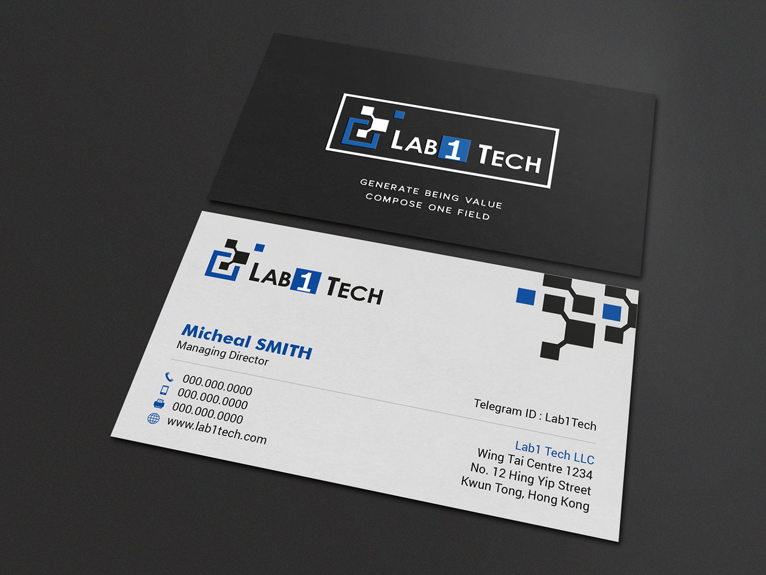 Business Card Design by Tilt for Lab1 Tech Limited | Design #18984534