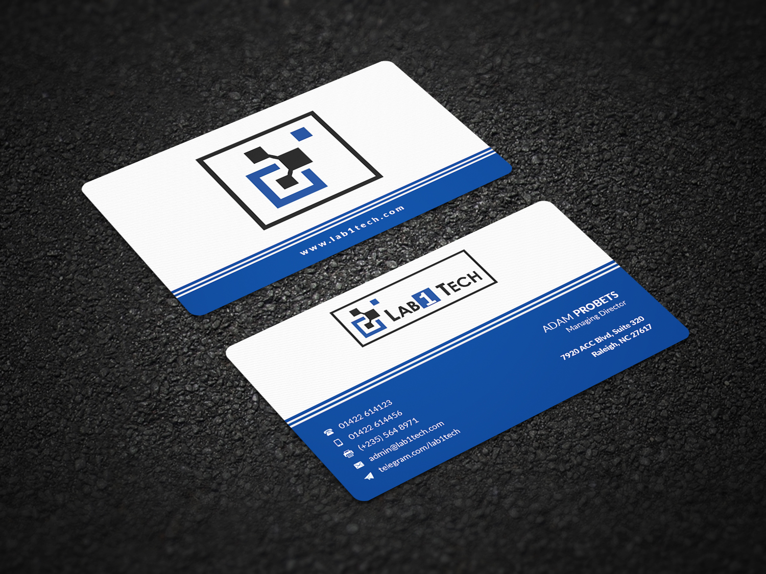 Business Card Design by Pointless Pixels India for Lab1 Tech Limited | Design #18985899