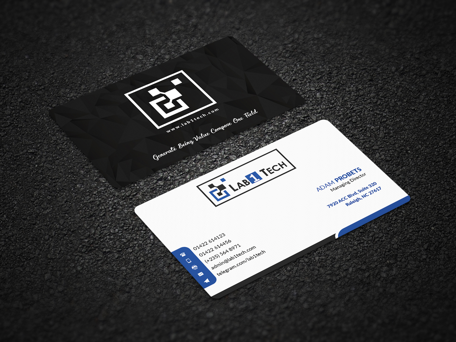Design de Carte de Visite par Pointless Pixels India pour Lab1 Tech Limited | Design #18986997
