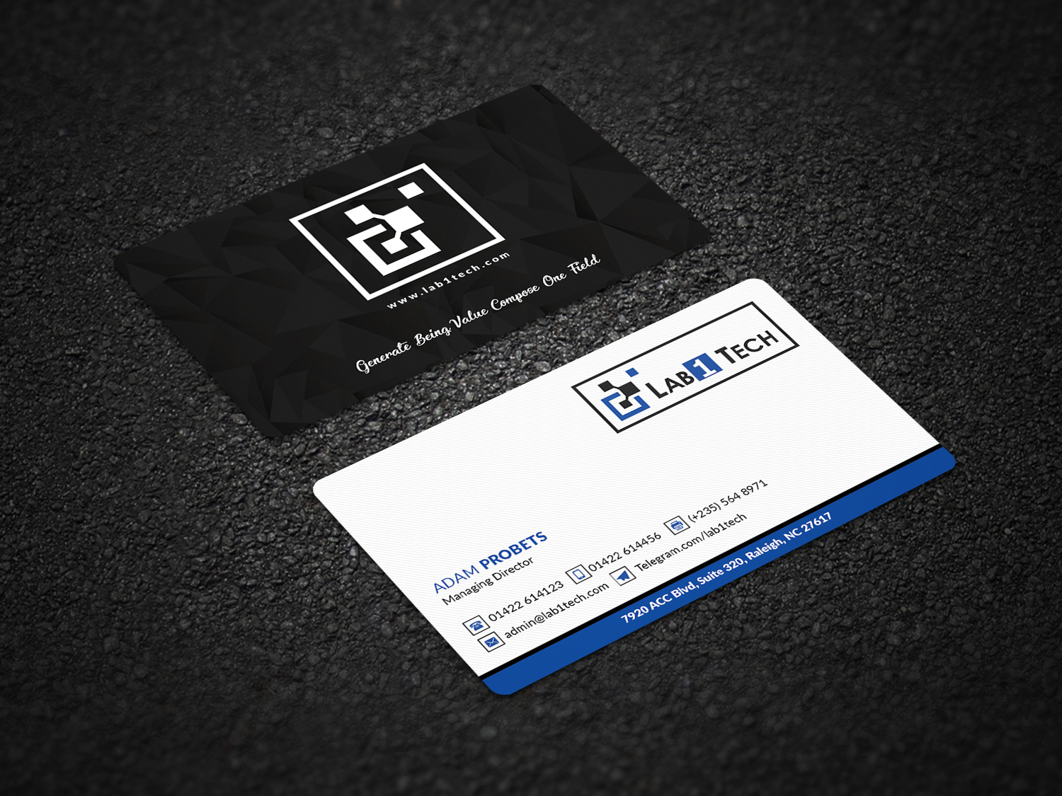 Design de Carte de Visite par Pointless Pixels India pour Lab1 Tech Limited | Design #18987046
