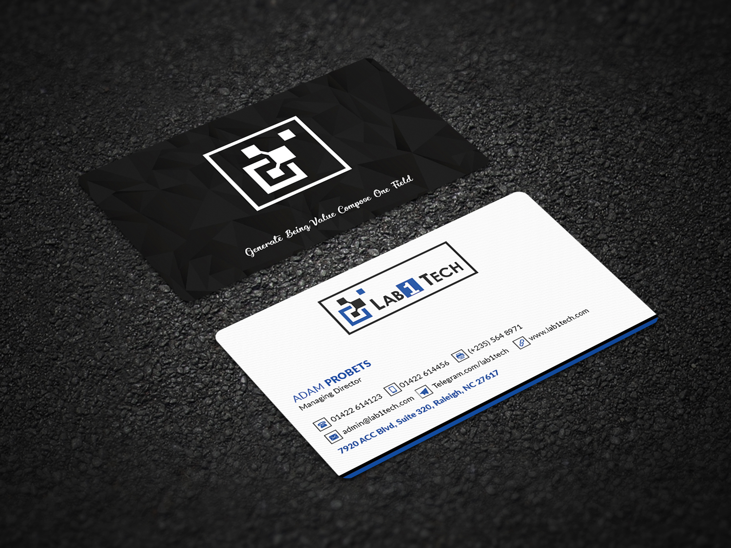 Design de Carte de Visite par Pointless Pixels India pour Lab1 Tech Limited | Design #18987078