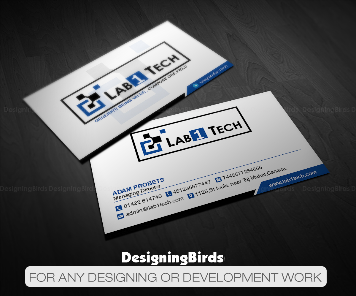 Business Card Design by Designing Birds for Lab1 Tech Limited | Design #18973887