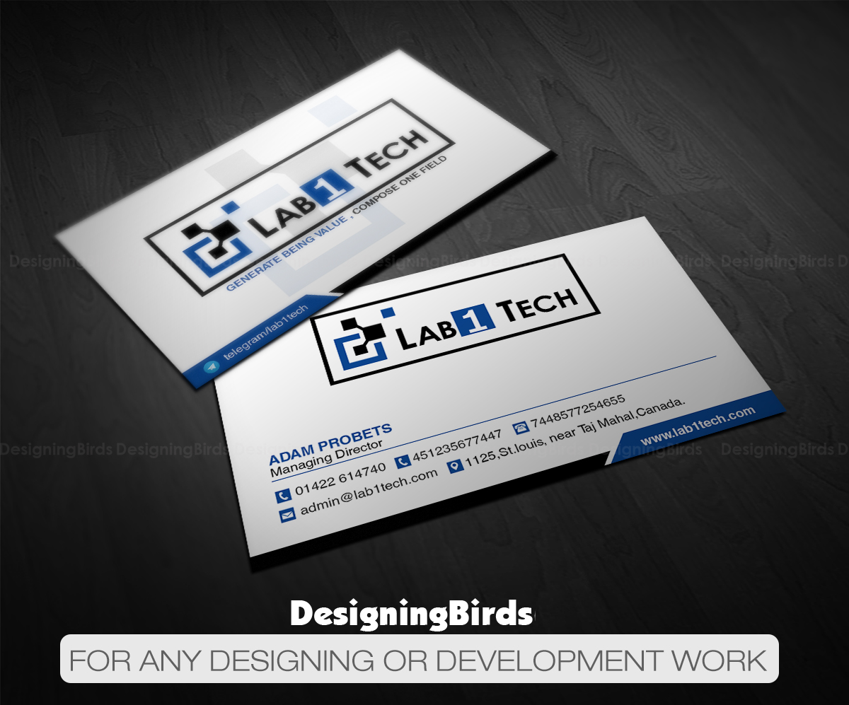 Visitenkarten-Design von Designing Birds für Lab1 Tech Limited | Design #18973912