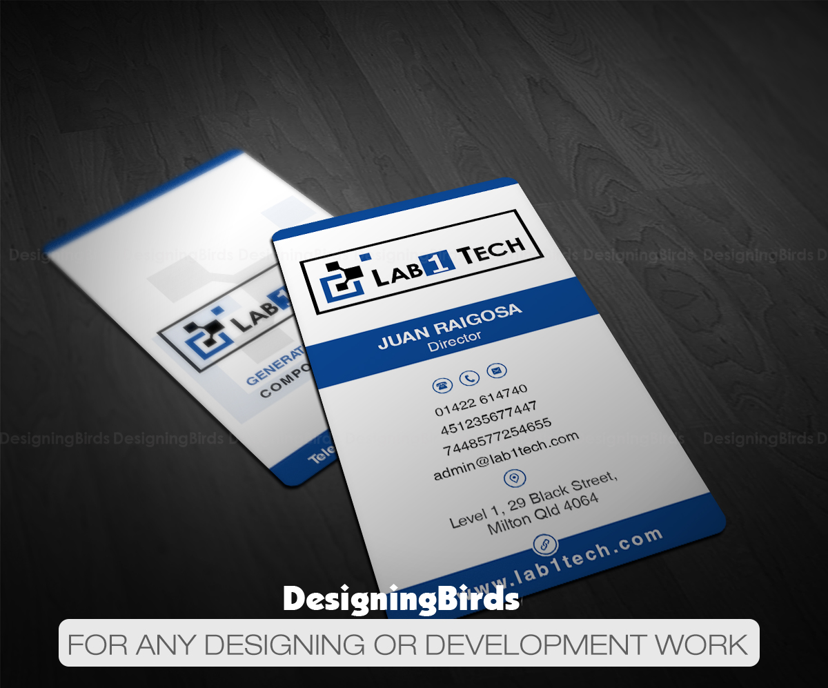 Business Card Design by Designing Birds for Lab1 Tech Limited | Design #18974319