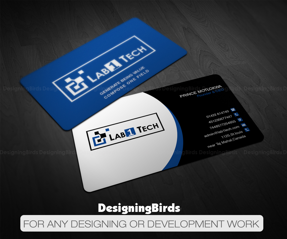 Business Card Design by Designing Birds for Lab1 Tech Limited | Design #18974418