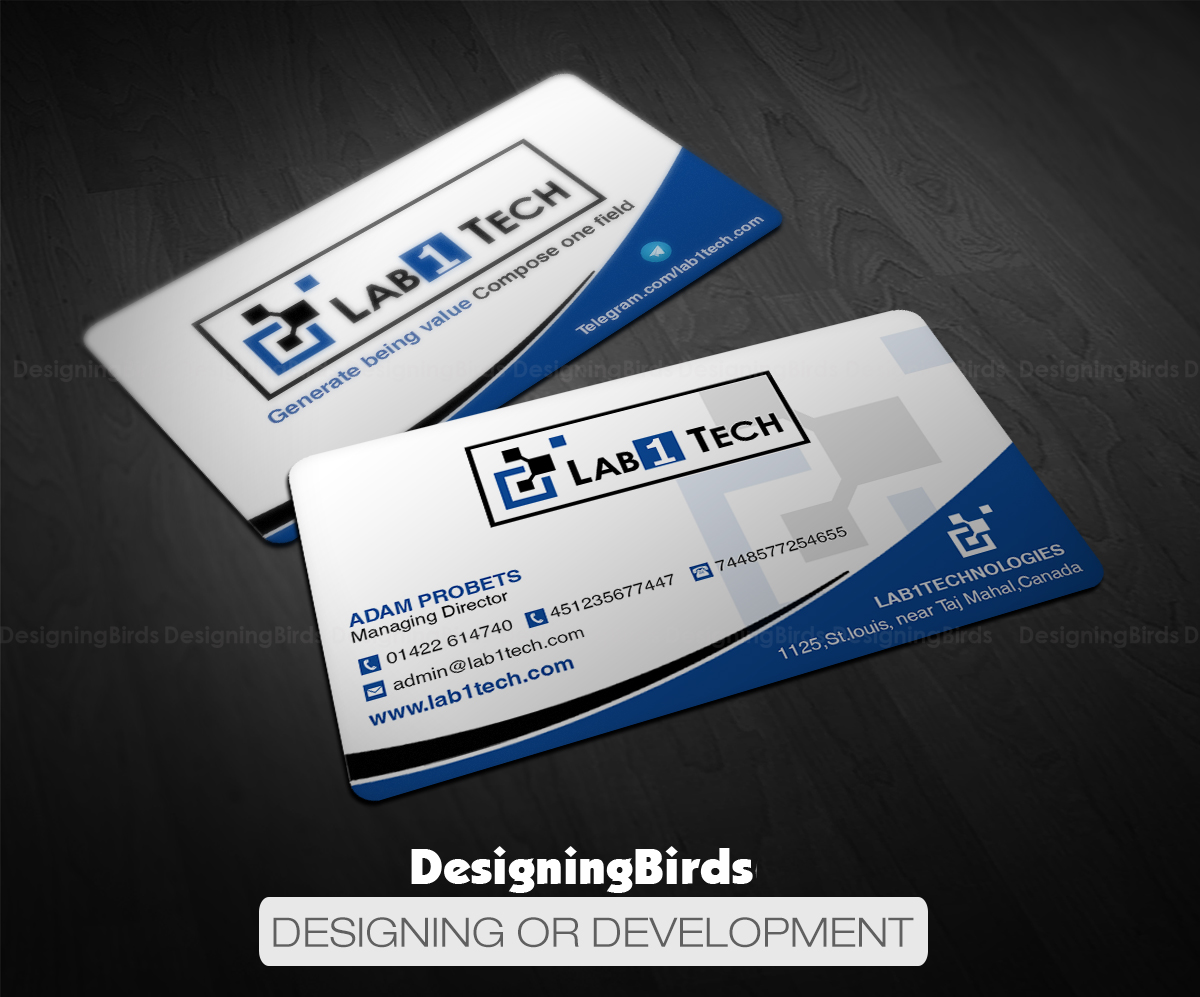 Design de Carte de Visite par Designing Birds pour Lab1 Tech Limited | Design #18974865