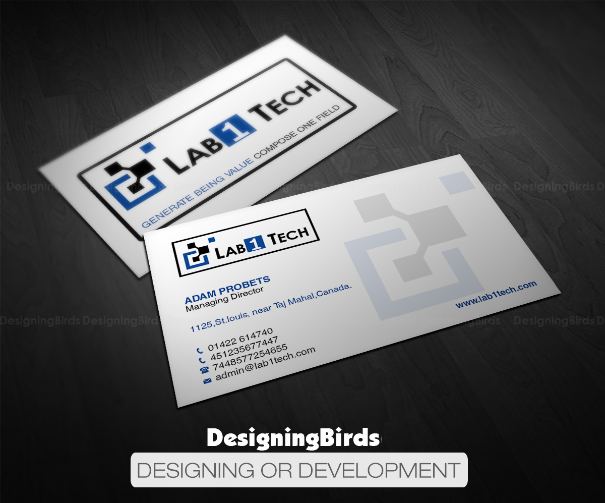 Business Card Design by Designing Birds for Lab1 Tech Limited | Design #18975270
