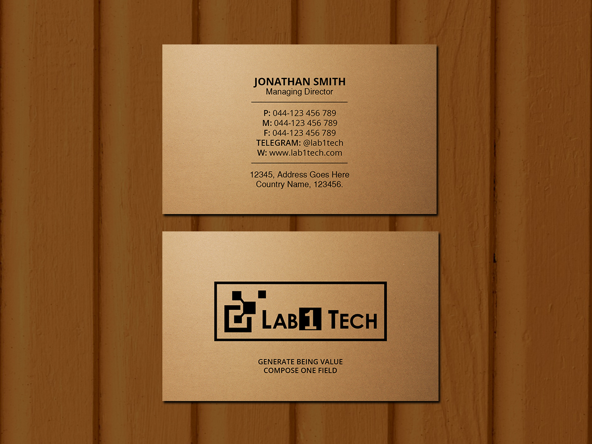 Business Card Design by Creations Box 2015 for Lab1 Tech Limited | Design #18975759