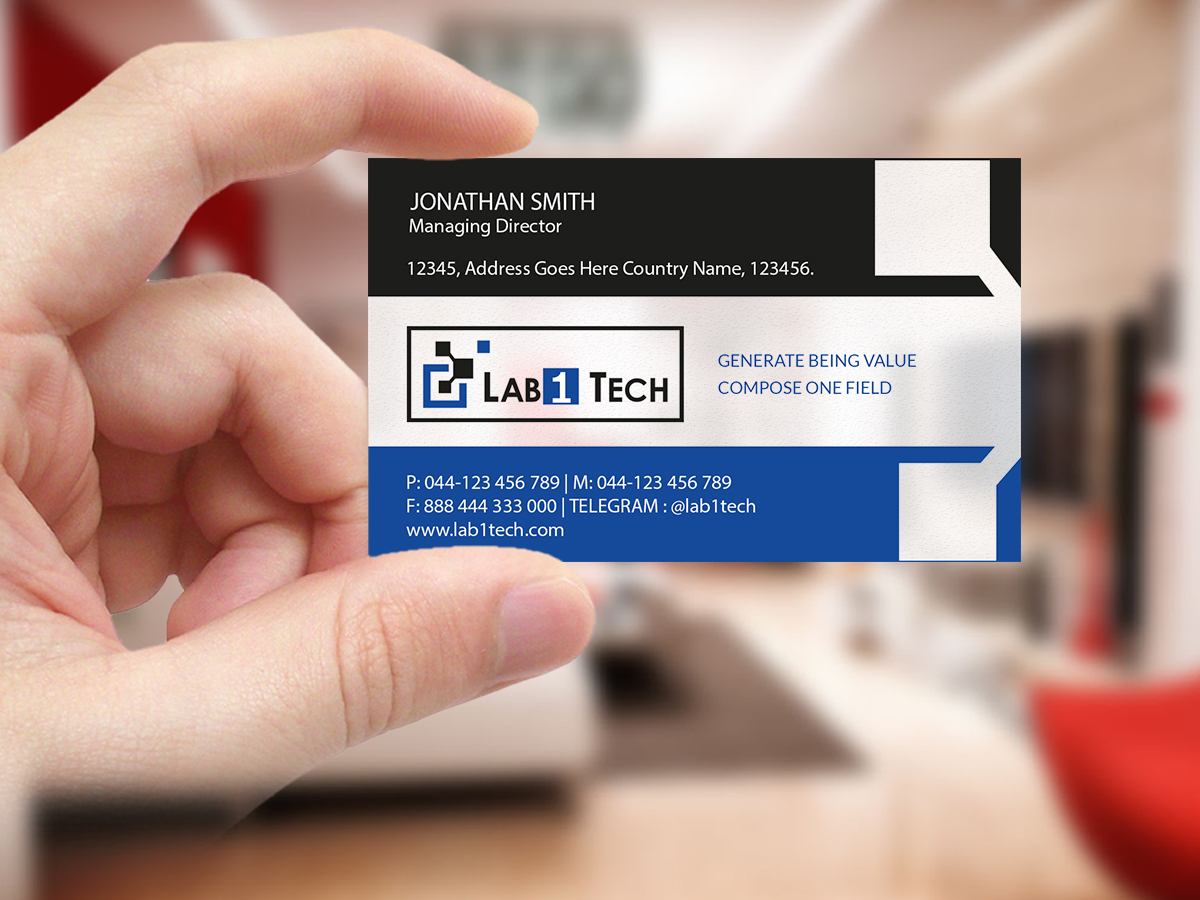 Business Card Design by Creations Box 2015 for Lab1 Tech Limited | Design #18975761
