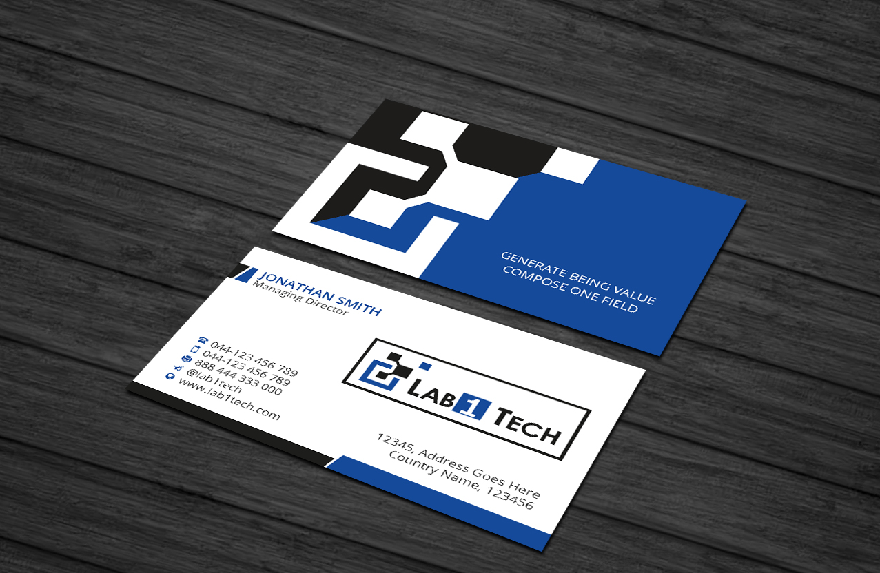 Business Card Design by Creations Box 2015 for Lab1 Tech Limited | Design #18975777