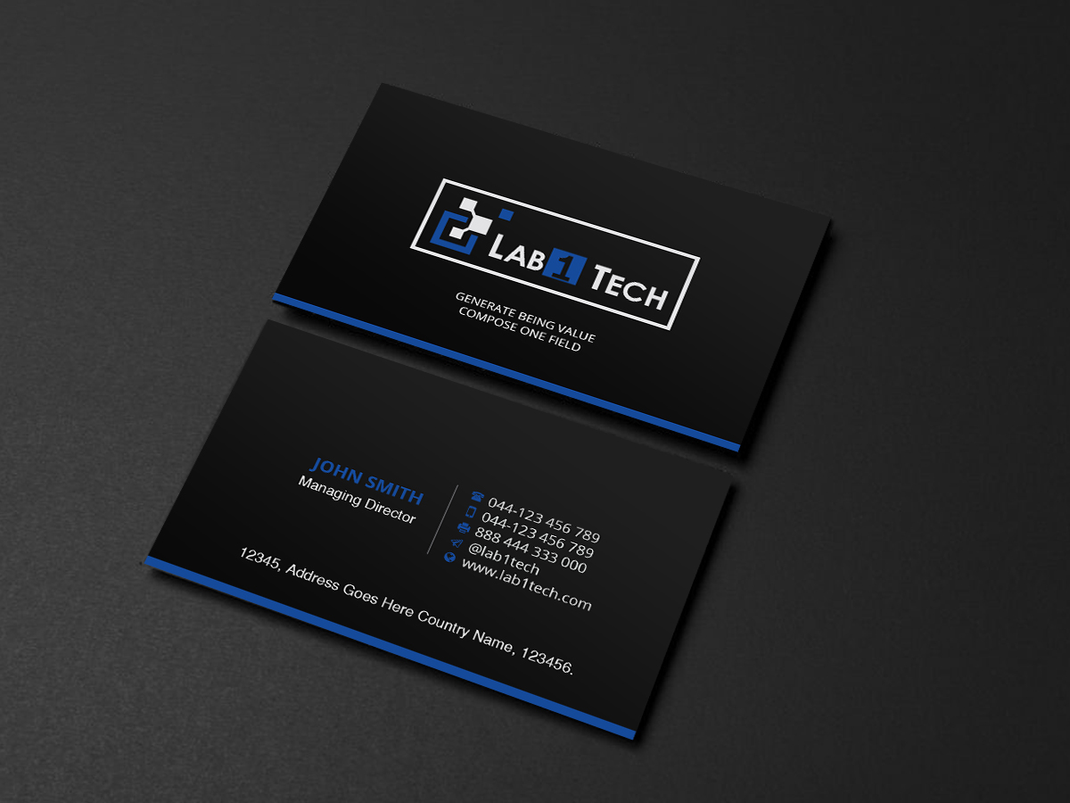 Diseño de Tarjeta de Presentación por Creations Box 2015 para Lab1 Tech Limited | Diseño #18975796