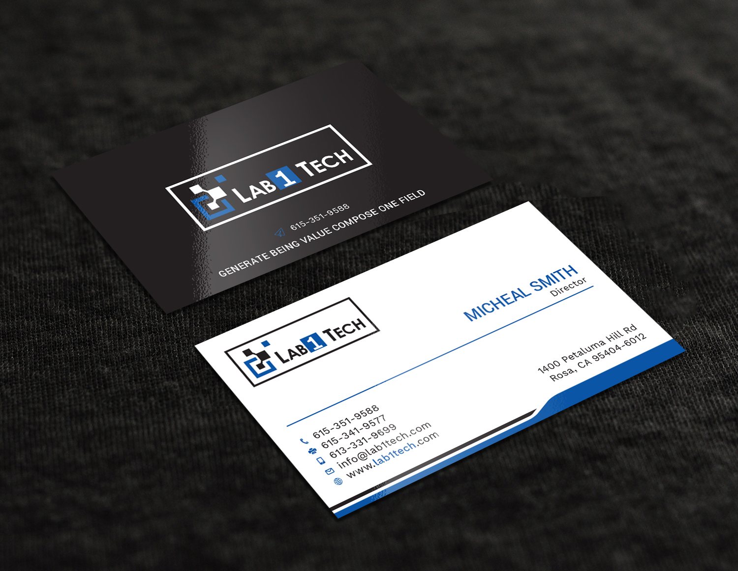 Business Card Design by Tripti Ranjan Gain for Lab1 Tech Limited | Design #18971494