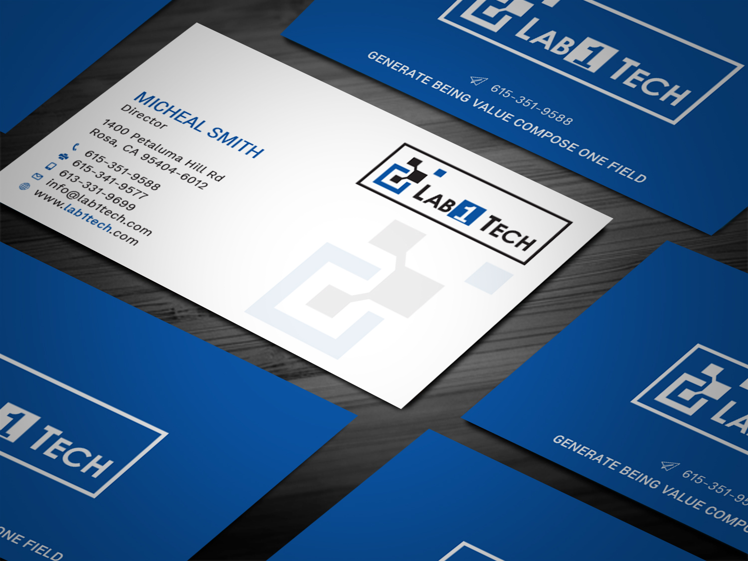 Business Card Design by Tripti Ranjan Gain for Lab1 Tech Limited | Design #18971506