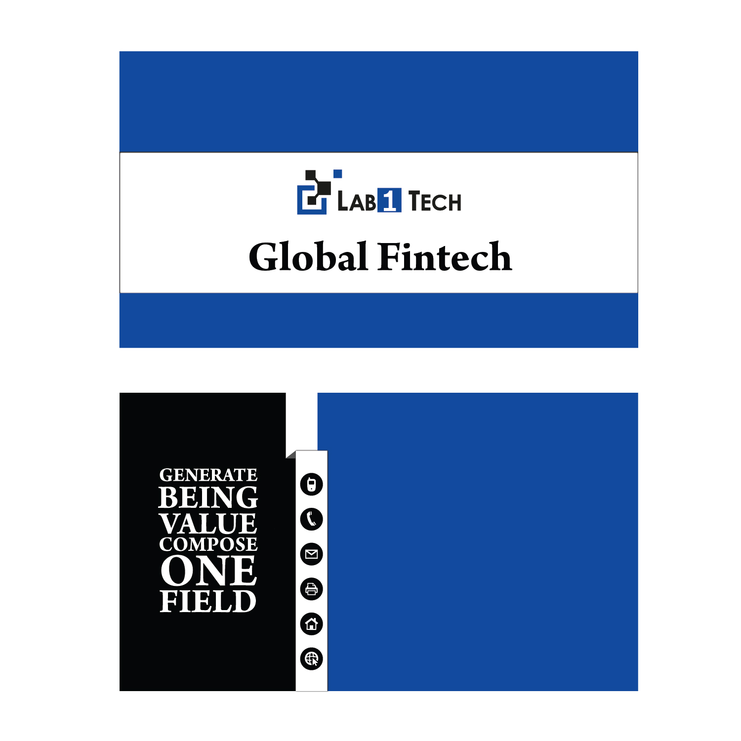 Business Card Design by Designer Richa for Lab1 Tech Limited | Design #19013237
