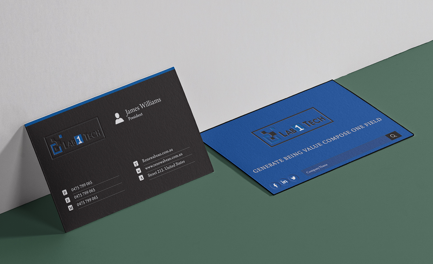 Visitenkarten-Design von Nhronju für Lab1 Tech Limited | Design #18998894