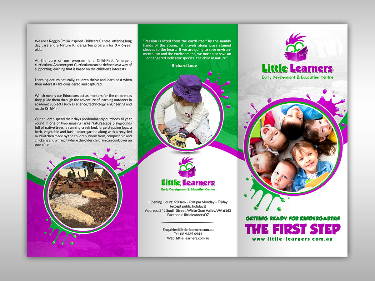 elegant playful childcare flyer design for maximal child care flyer design