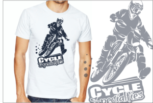 T-Shirt-Design von Come to Me für CYCLE SPECIALTIES | Design #18993522
