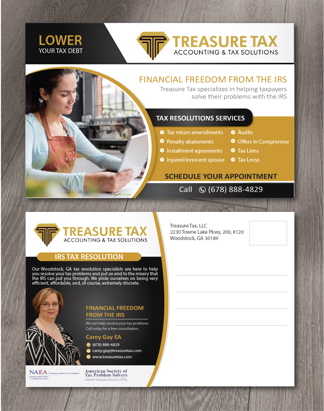 Postkarten-Design von alex989 für Treasure Tax, LLC | Design #18995377