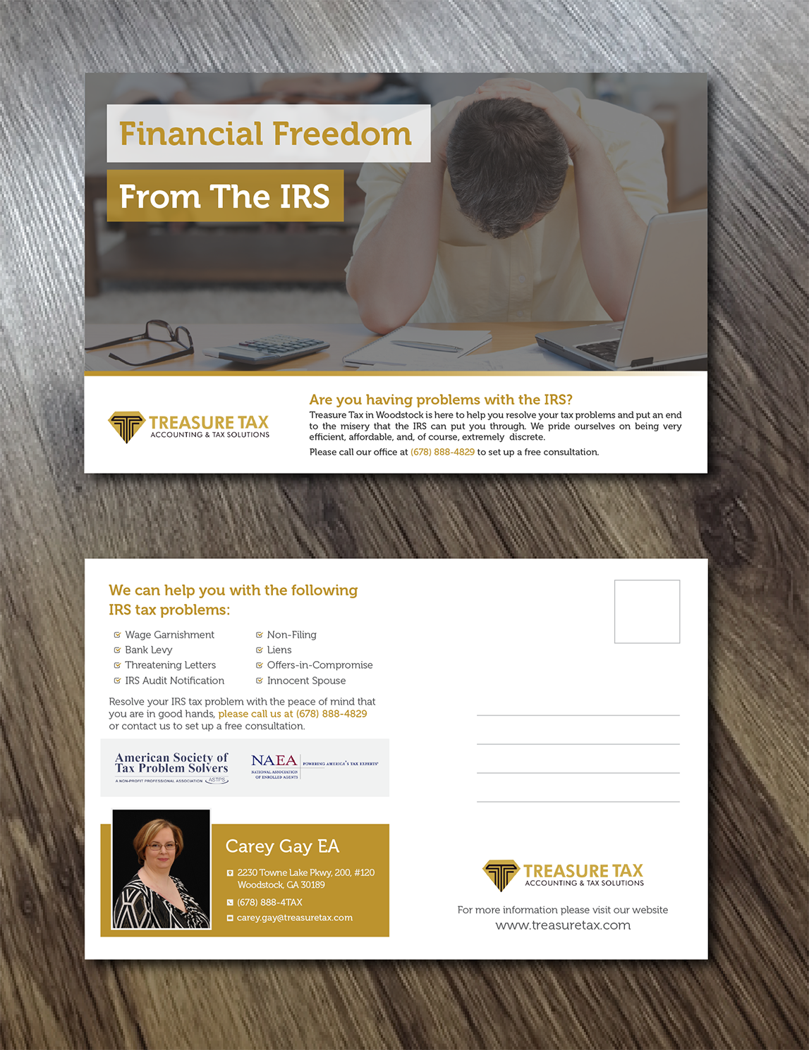 Design de Carte Postale par Alexandar pour Treasure Tax, LLC | Design #18979930