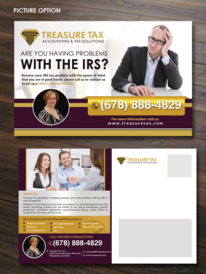 Diseño de Postal por innovative earth para Treasure Tax, LLC | Diseño: #18999406