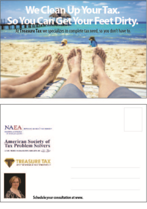 Postcard Design by Jason Vantran for Treasure Tax, LLC | Design #19031372