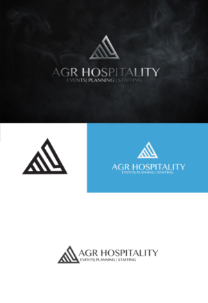 (TITLE/ FOREGROUUND TEXT): AGR HOSPITALITY (SUBTEXT BELOW:) EVENTS/PLANNING/STAFFING | Logo Design by stiles1414