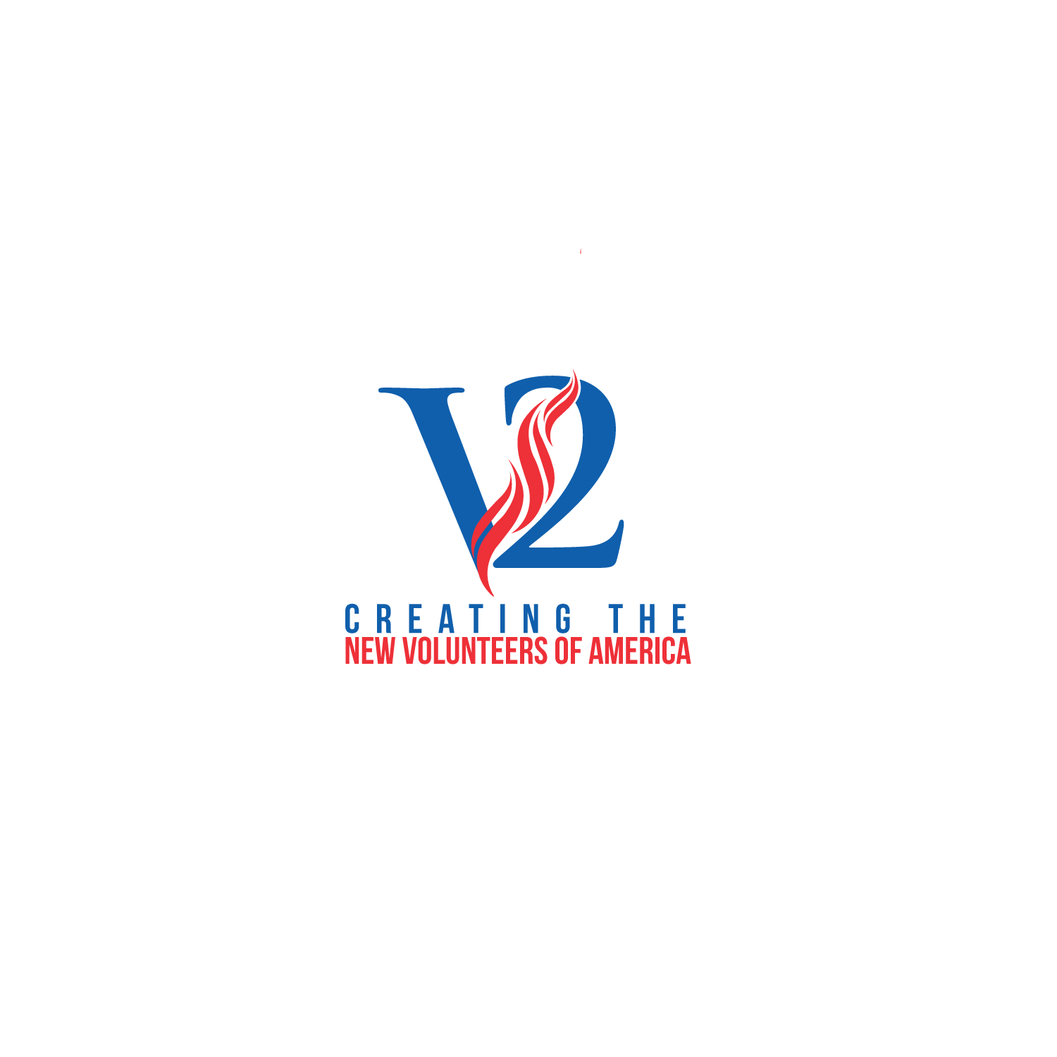 Bold, Playful Logo Design for V2 Creating the New Volunteers of