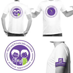 T-shirt for our pharmacy flu jab service | T-Shirt-Design von TSU Creations