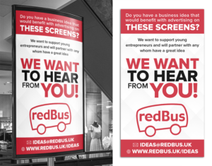 UK based media owner REDBUS (http://www.redbus.uk/) needs DIGITAL ADVERT to run on our digital panel | Advertisement Design by SAI DESIGNS
