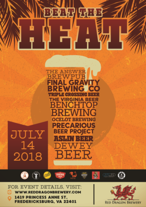 Beat The Heat Poster Red Dragon Brewery | Diseño de Póster por EA5Designs