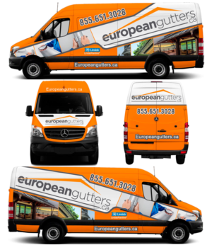 europeangutters.ca vehicle wrap | Car Wrap Design by The Faisal