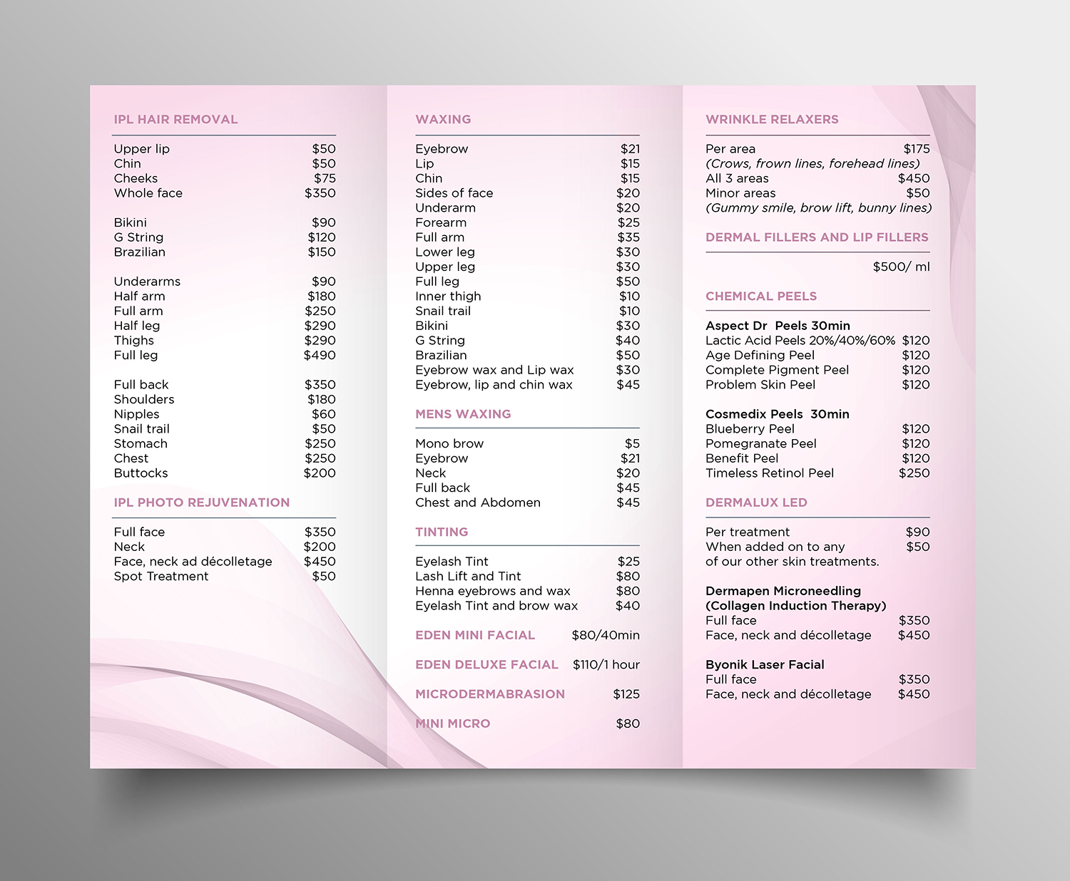 Design de Flyer par Pinky  pour Eden Aesthetics | Design #18999022