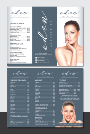 Diseño de Flyer por Deziners Zone para Eden Aesthetics | Diseño: #19003119
