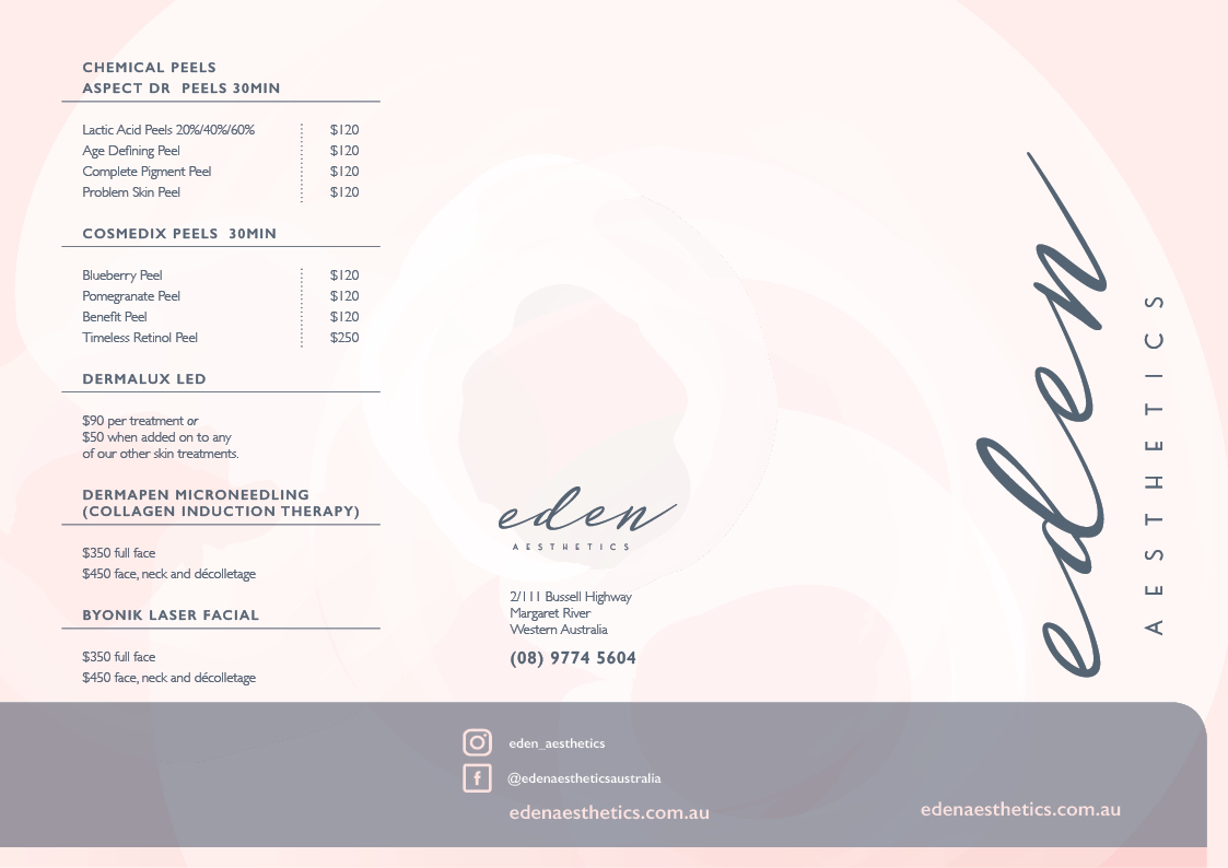 Diseño de Flyer por em.design para Eden Aesthetics | Diseño #19008527