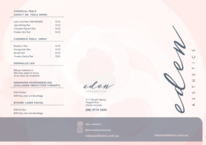 Diseño de Flyer por em.design para Eden Aesthetics | Diseño: #19008527