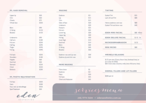 Diseño de Flyer por em.design para Eden Aesthetics | Diseño: #19008528