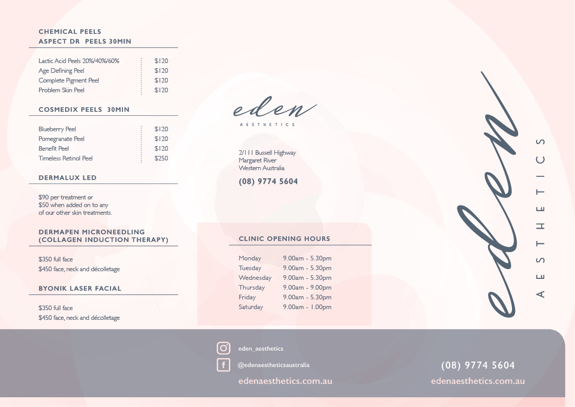 Flyer Design by em.design for Eden Aesthetics | Design #19014362