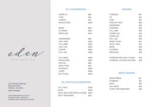 Diseño de Flyer por kry para Eden Aesthetics | Diseño: #19005321