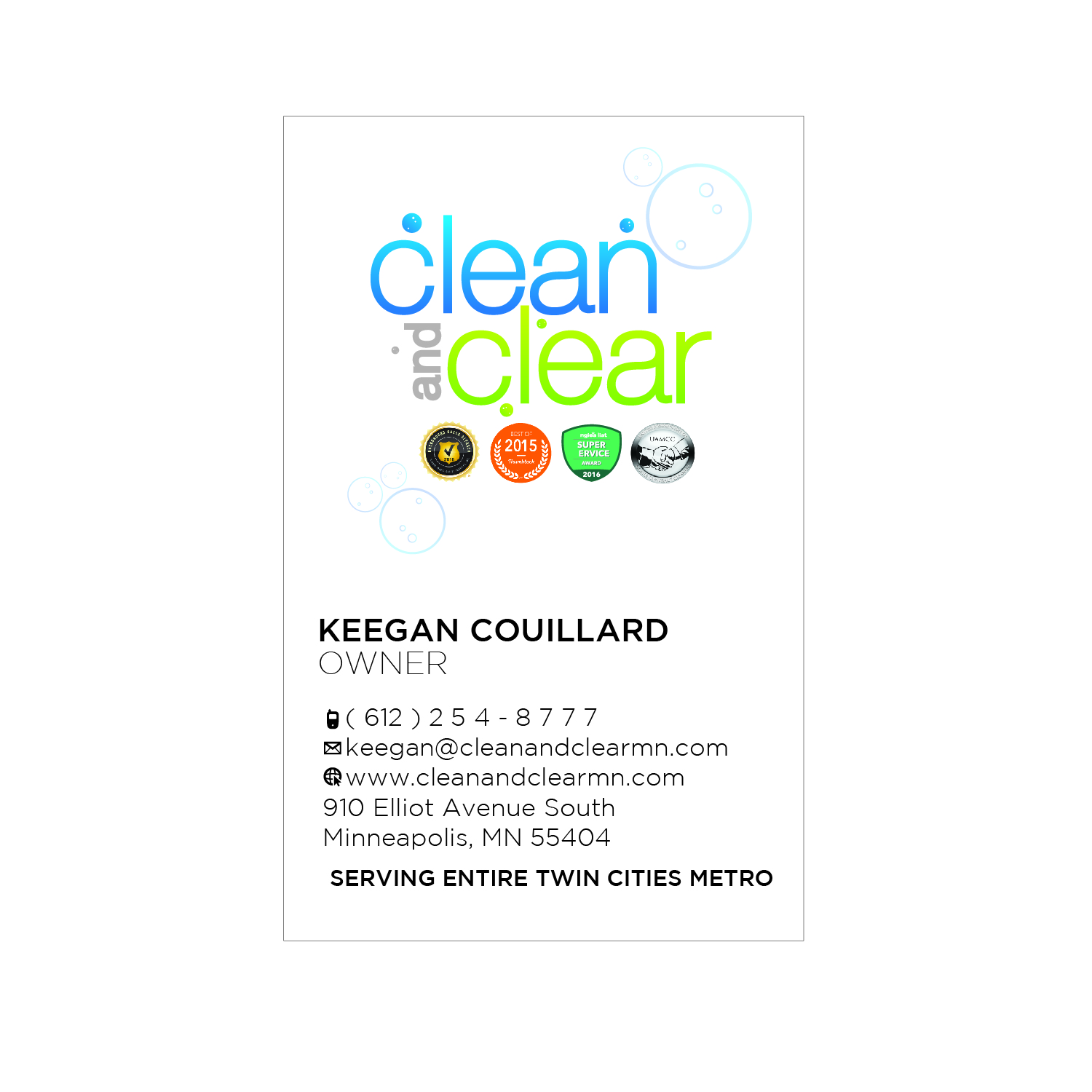 Business Card Design by TDuong for Clean and Clear | Design #19036684