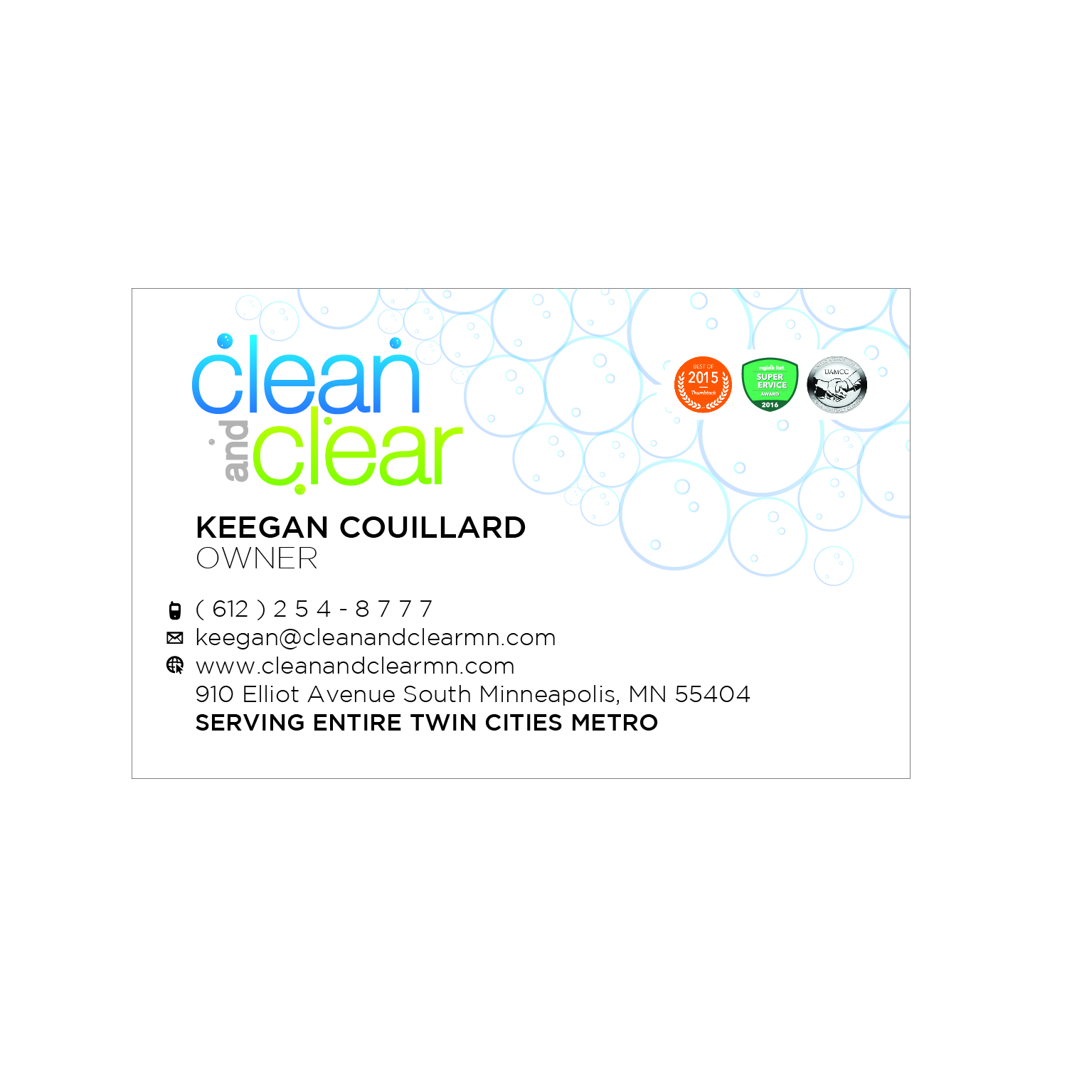 Business Card Design by TDuong for Clean and Clear | Design #19036685