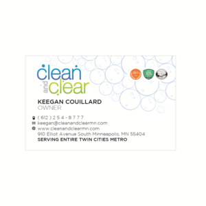 Design de Carte de Visite par TDuong pour Clean and Clear | Design : #19036685