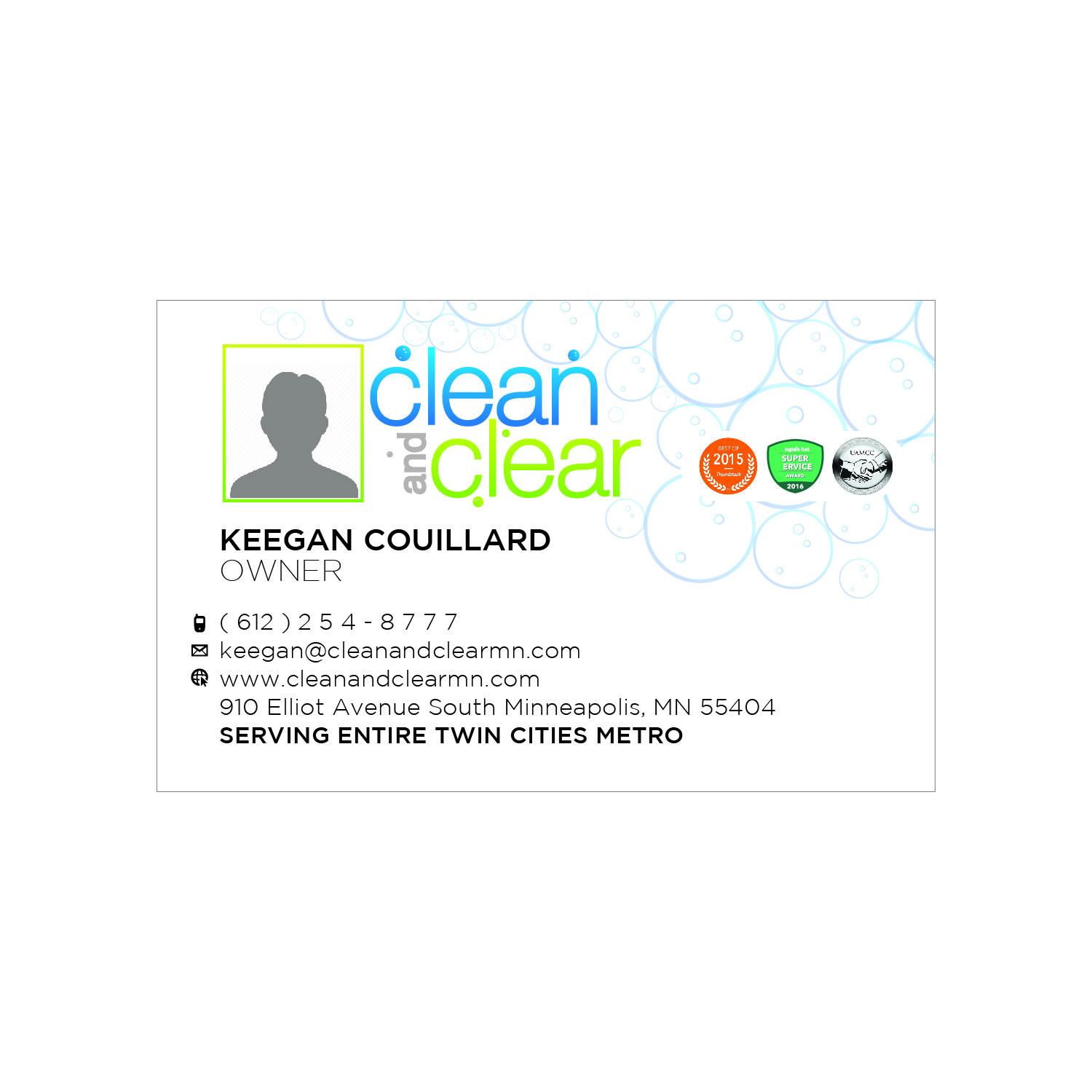 Business Card Design by TDuong for Clean and Clear | Design #19036686