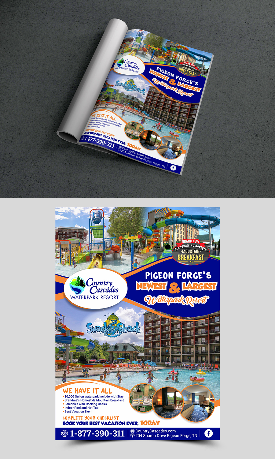 Werbe-Design von ESolz Technologies für Smoky Mountain Resorts | Design: #19009536