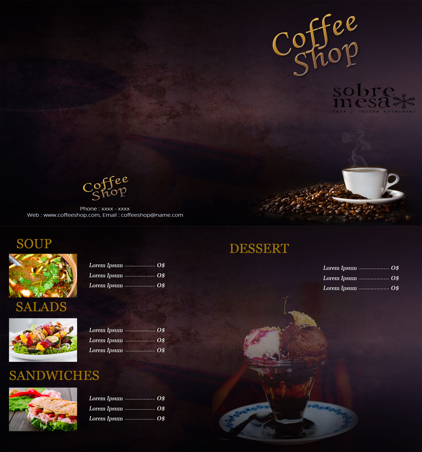 Menu Design by sormaz.tanja for this project | Design #19046458