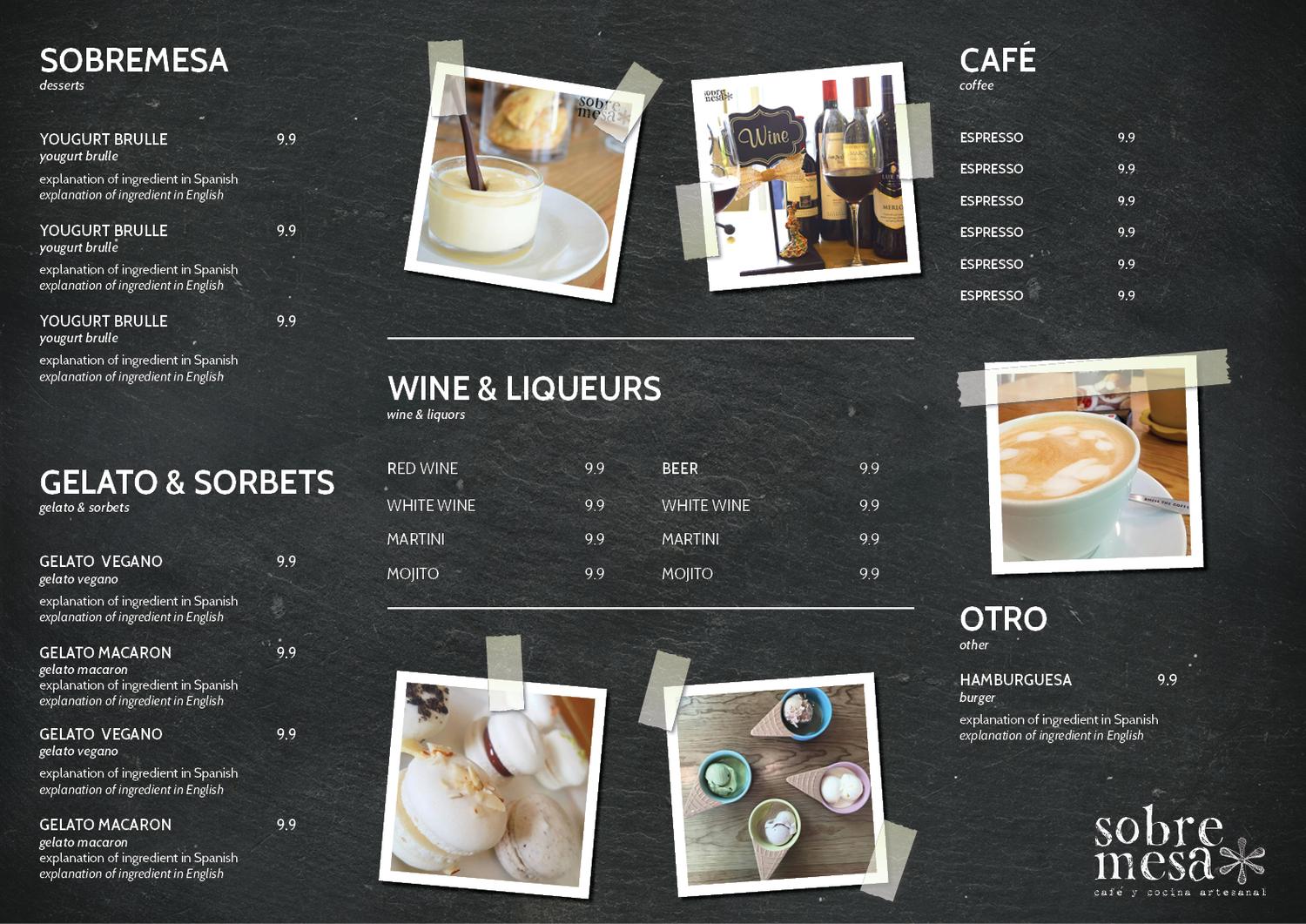 Menu Design by Lin23 for this project | Design #19065053